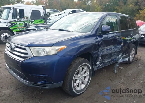 2013 Toyota Highlander Base V6 from USA, damaged, VIN 5TDBK3EH6DS210852